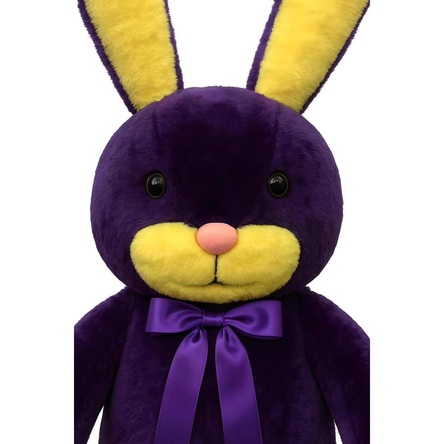 Conejo de Peluche Gigante Big Plush 152 cm Morado y Amarillo