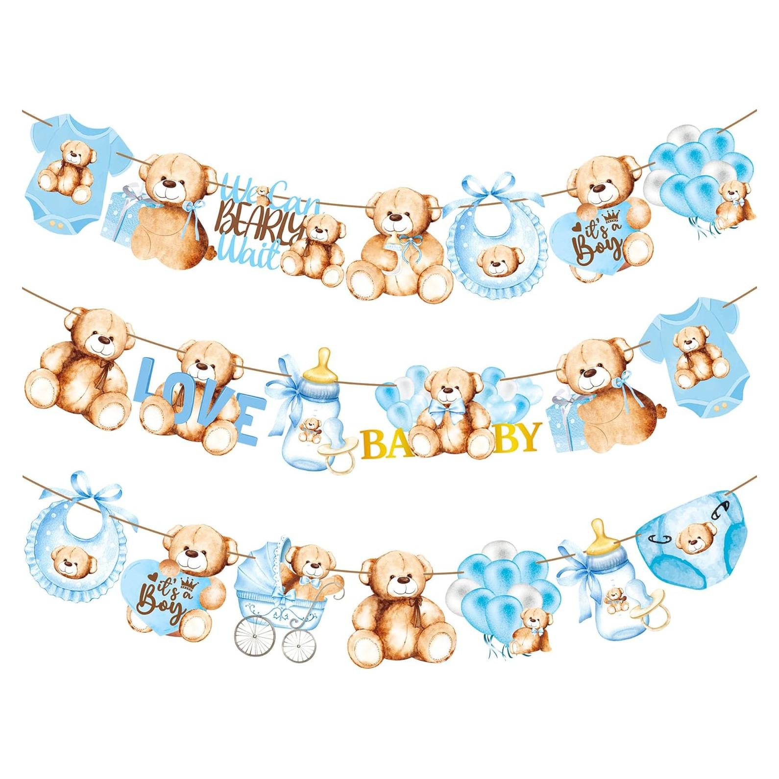 Guirnaldas de Baby Shower Osito de Peluche - 3 Piezas