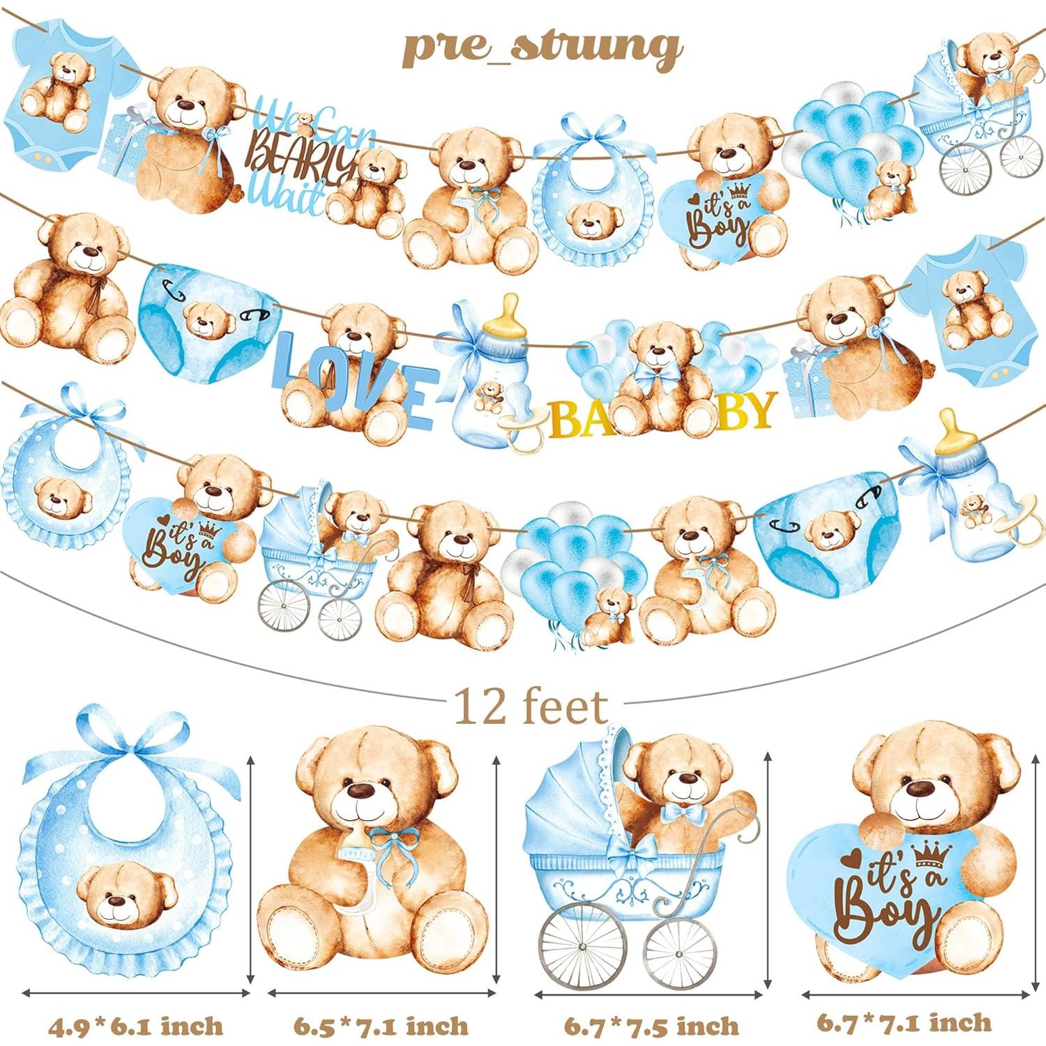 Guirnaldas de Baby Shower Osito de Peluche - 3 Piezas