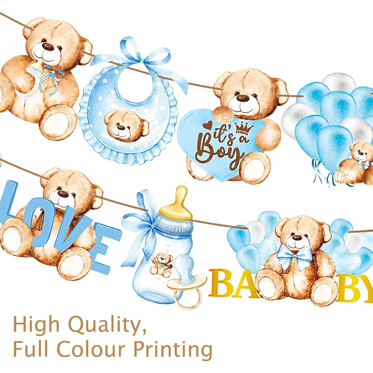 Guirnaldas de Baby Shower Osito de Peluche - 3 Piezas