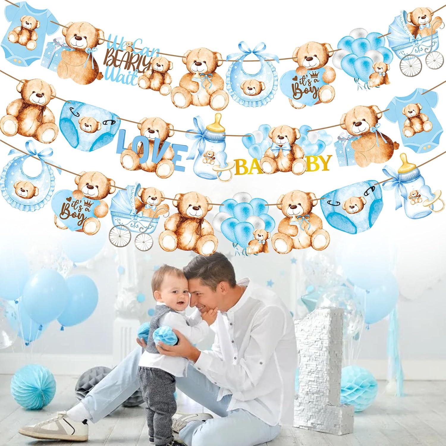 Guirnaldas de Baby Shower Osito de Peluche - 3 Piezas