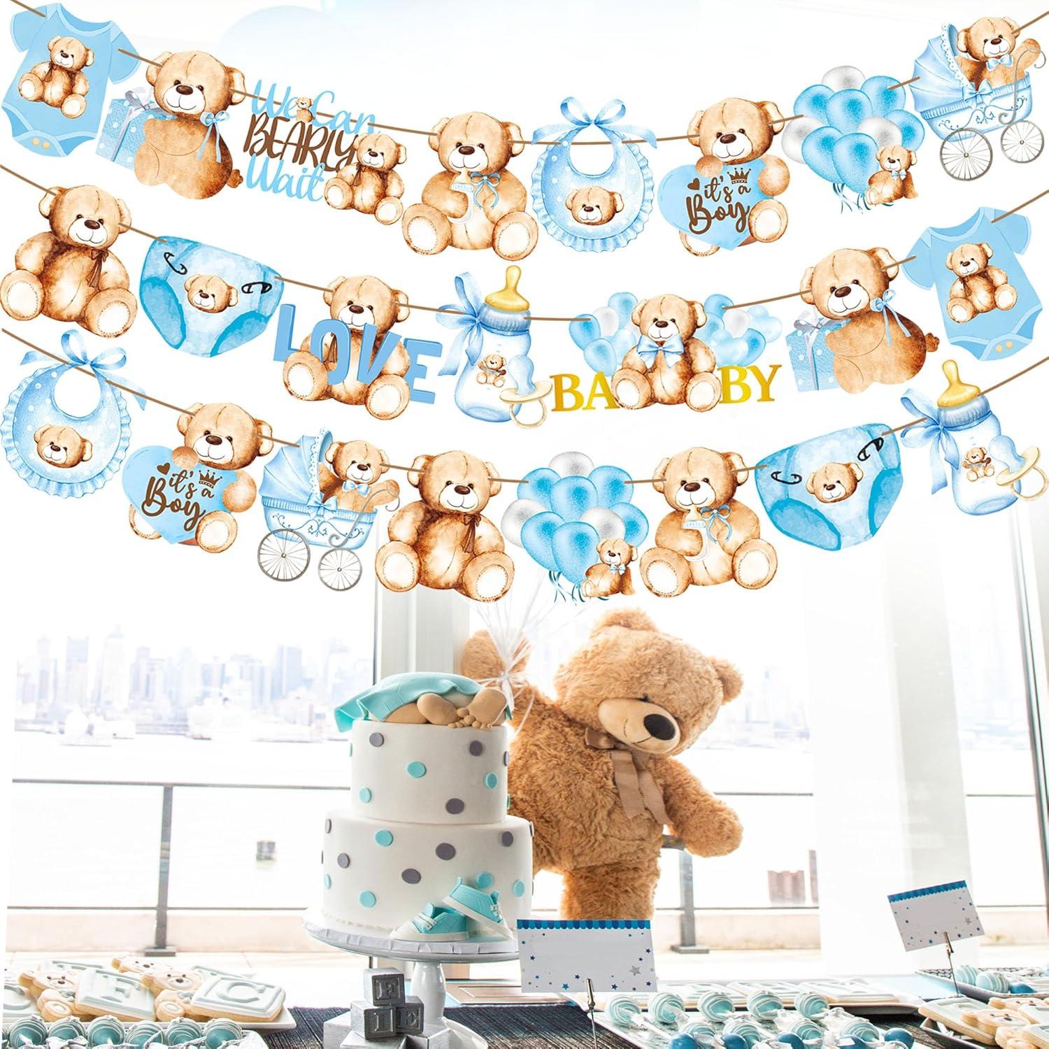 Guirnaldas de Baby Shower Osito de Peluche - 3 Piezas