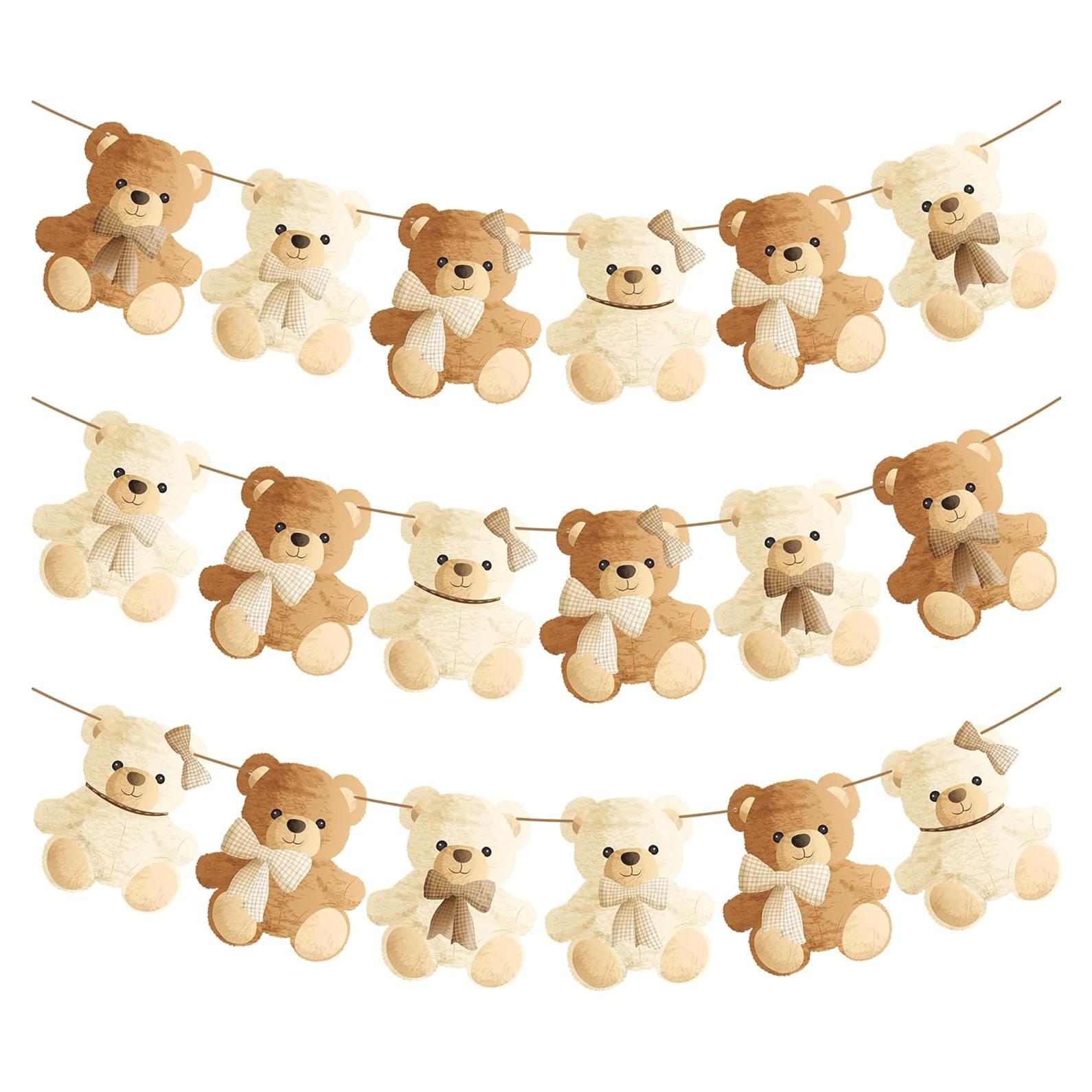 Guirnaldas de Oso de Peluche umoni para Baby Shower - 2 Pcs