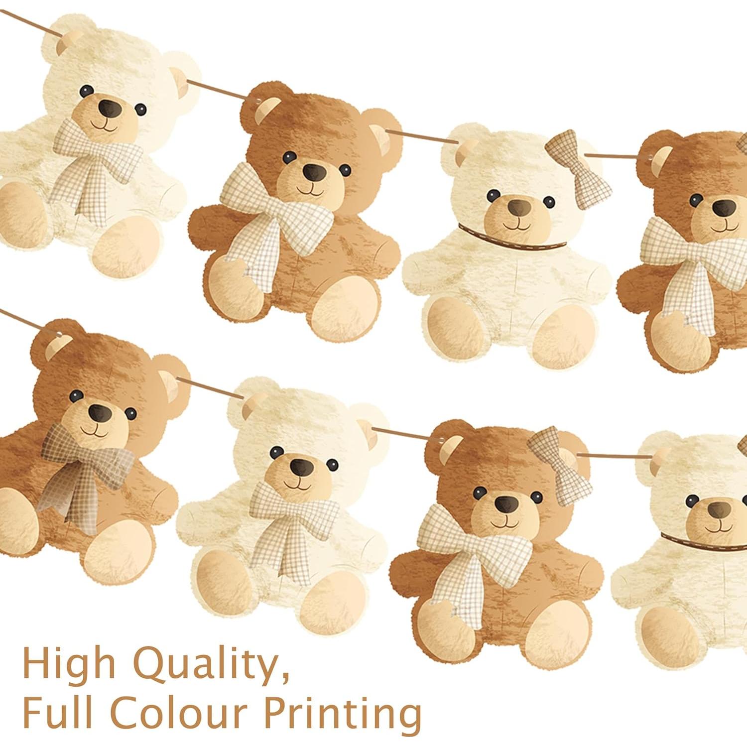 Guirnaldas de Oso de Peluche umoni para Baby Shower - 2 Pcs