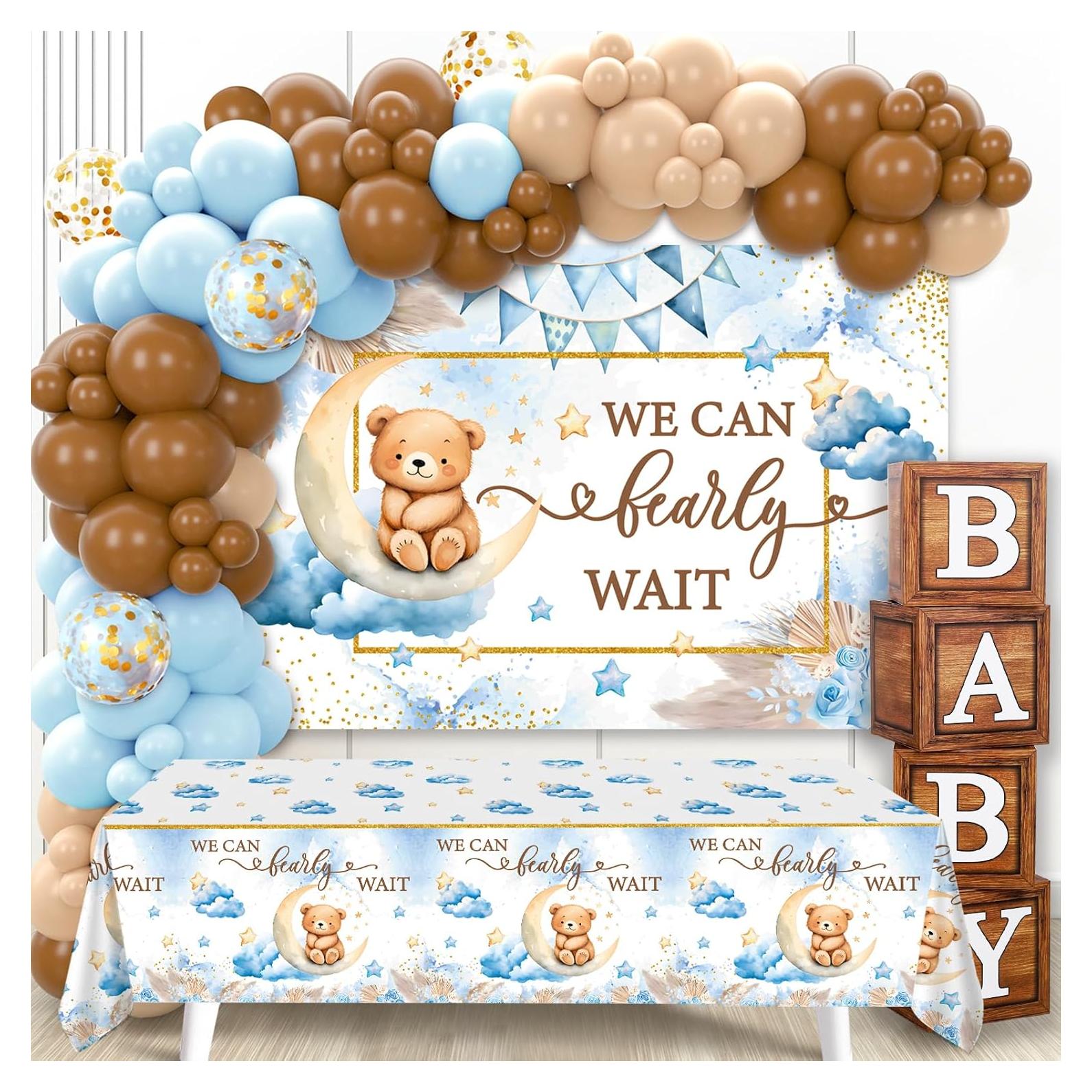 Decoraciones Baby Shower DataMoon Osito de Peluche 103PCS