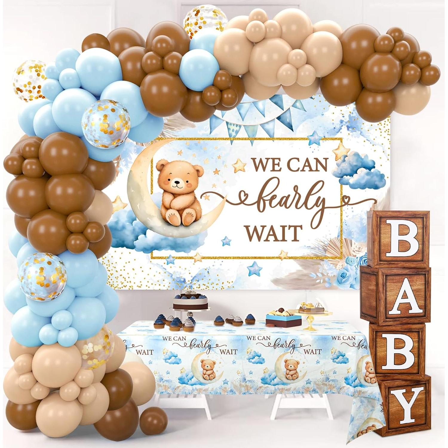 Decoraciones Baby Shower DataMoon Osito de Peluche 103PCS