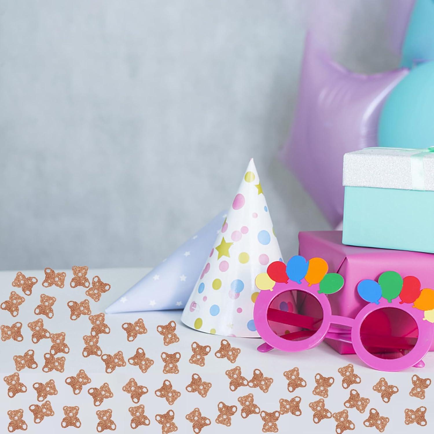 Confeti de Oso Brillante 100pcs para Baby Shower - Rostyakz