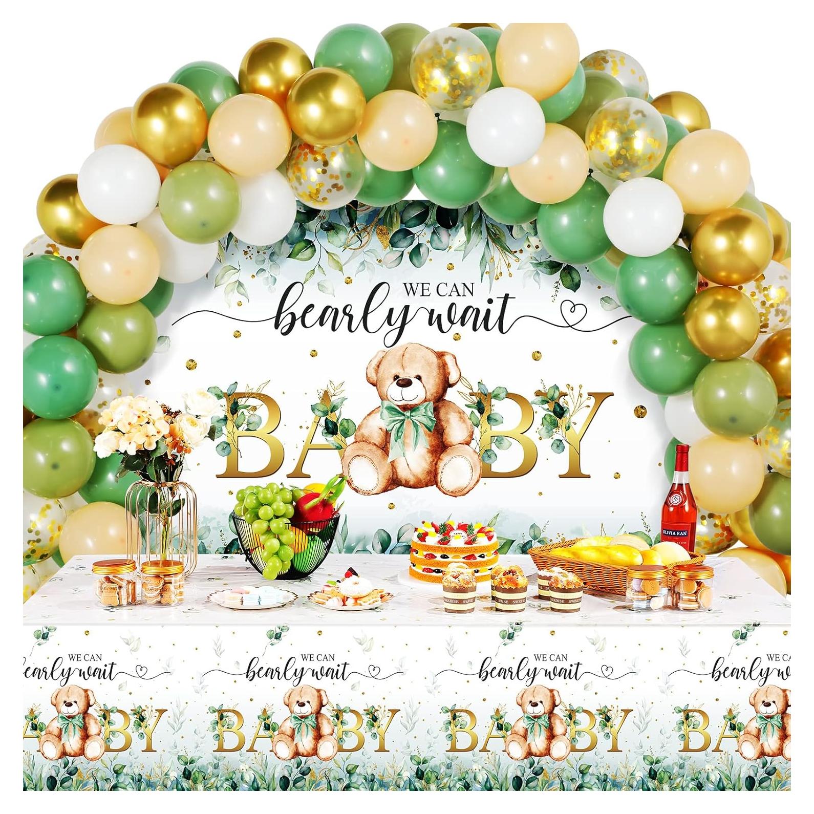 Kit de Decoración de Fiesta Oso Verde Breling 61 Piezas