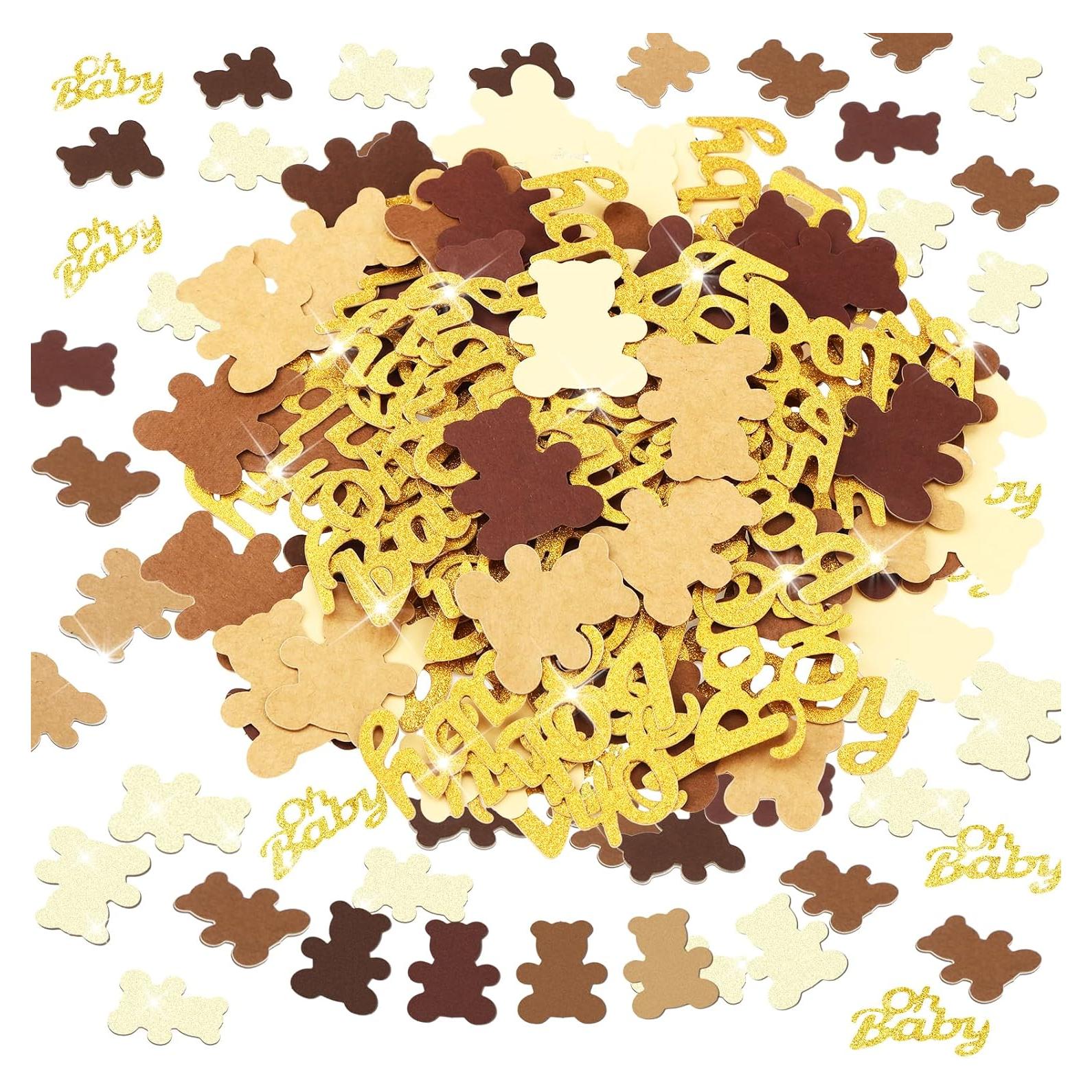 Confeti de Mesa Harloon 500 Pcs Oso y Dorado 3.5 cm