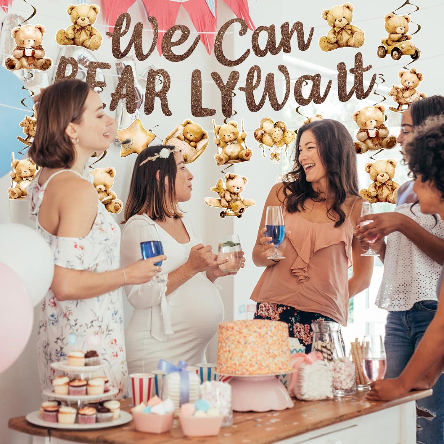 Decoración Baby Shower Oso Marrón We Can Bearly Wait - Guirnalda