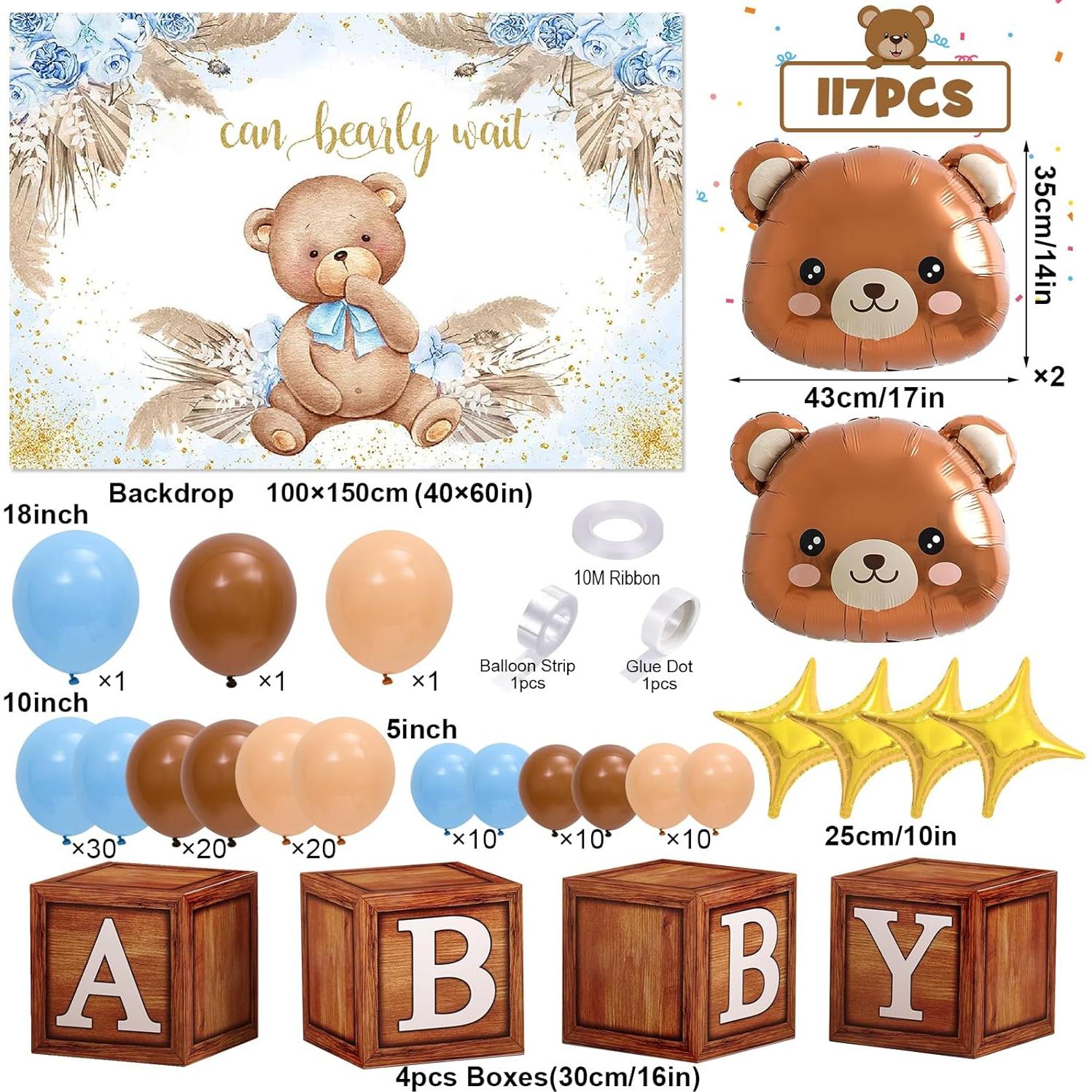 Kit de Decoraciones Baby Shower KELENO Osito de Peluche 1.27kg