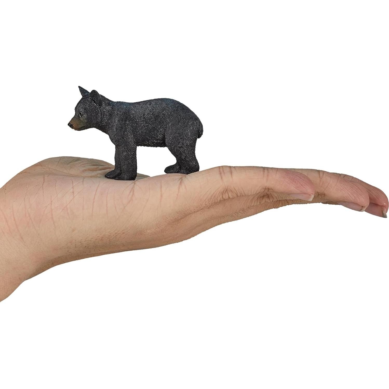 Figura de Juguete Oso Negro Cachorro MOJO 8.13 cm Pintada a Mano