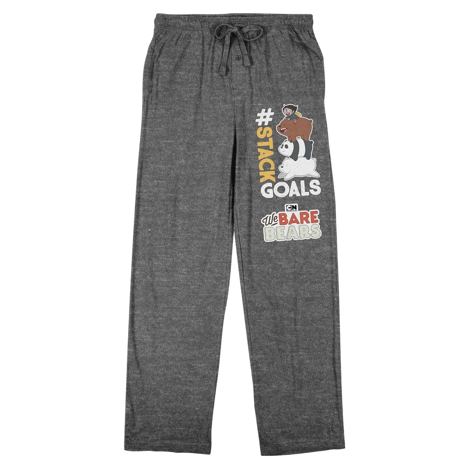 Pantalones de Pijama para Hombre We Bare Bears Gris Jaspeado