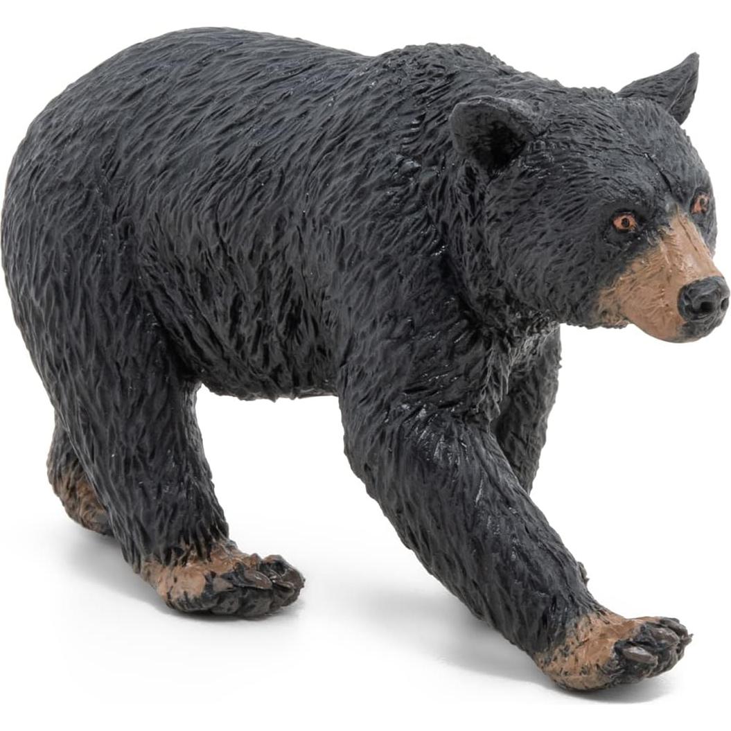 Figura de Oso Negro Americano Papo - Pintada a Mano - 9.9 cm