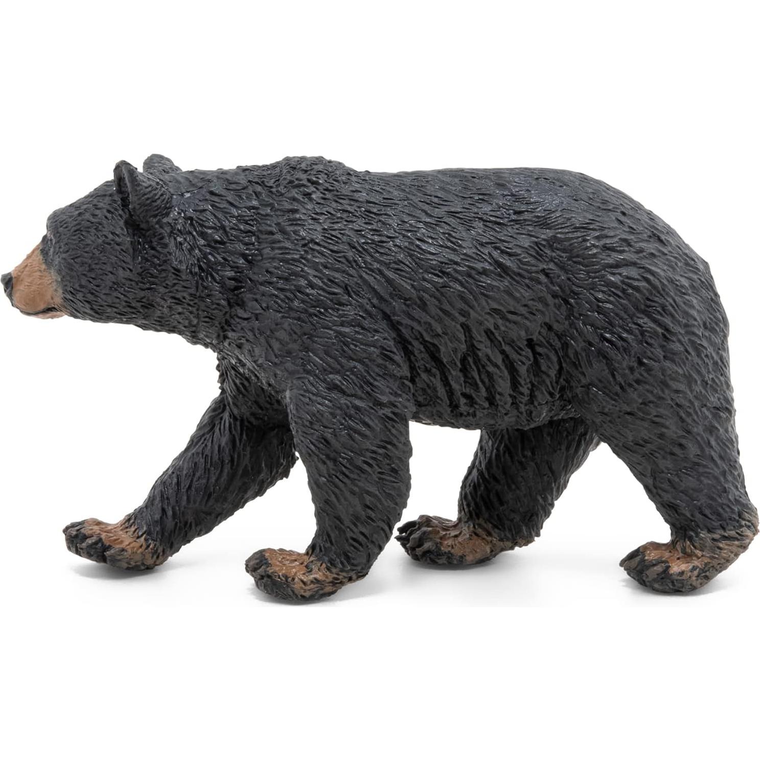 Figura de Oso Negro Americano Papo - Pintada a Mano - 9.9 cm