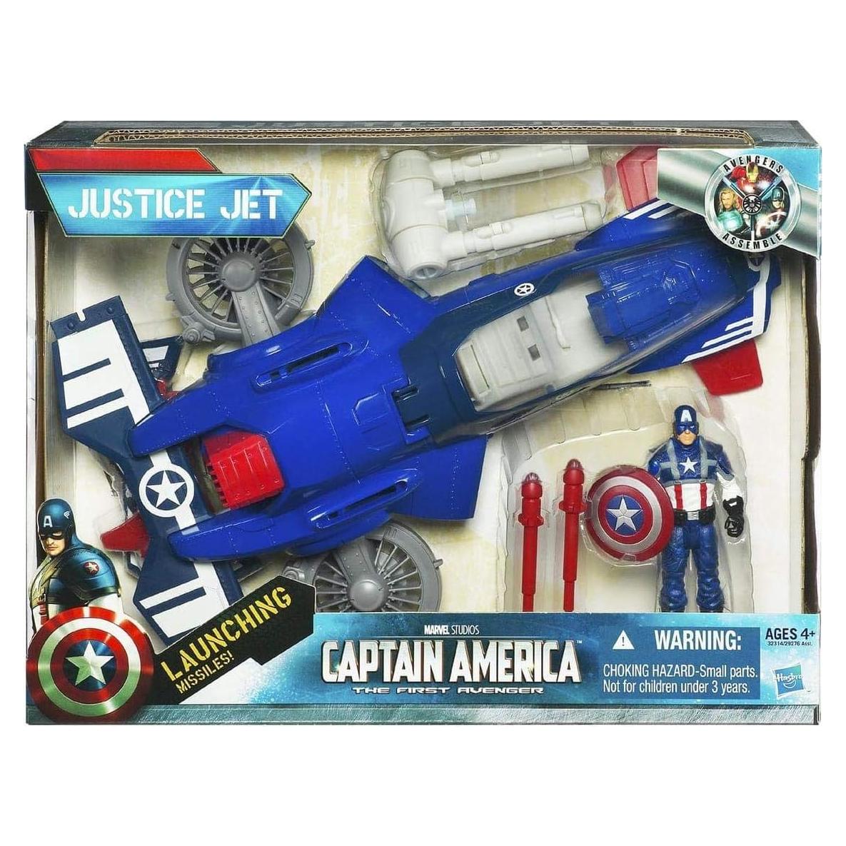 Vehículo de Batalla Capitán América Hasbro con Jet 22.86 cm