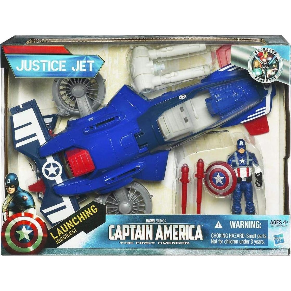 Vehículo de Batalla Capitán América Hasbro con Jet 22.86 cm