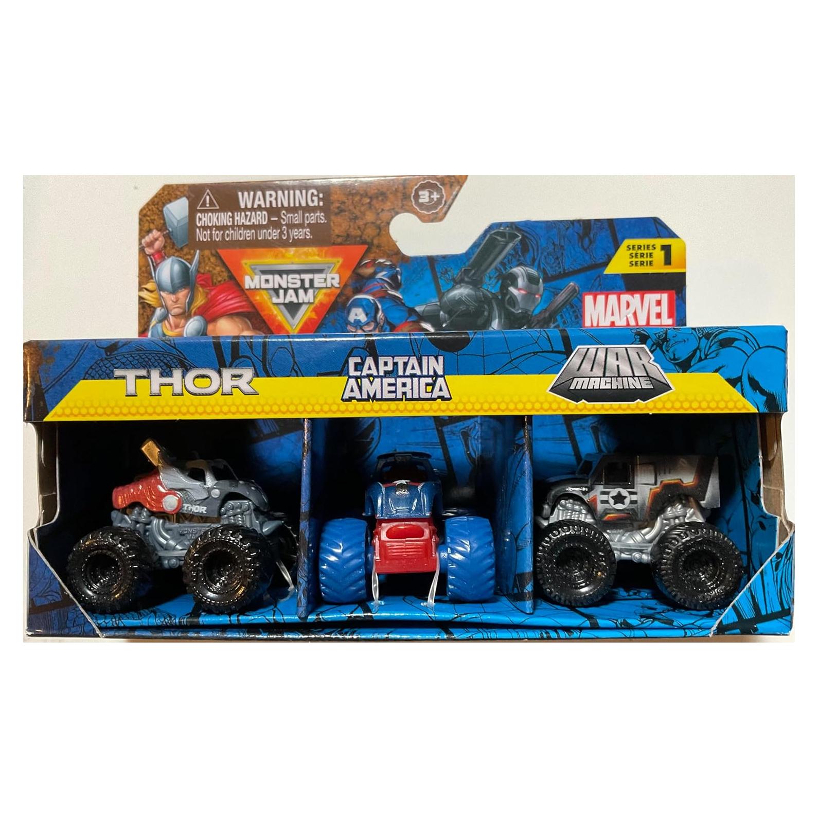 Paquete 3 Mini Camiones Monstruo Marvel Spin Master 1:87