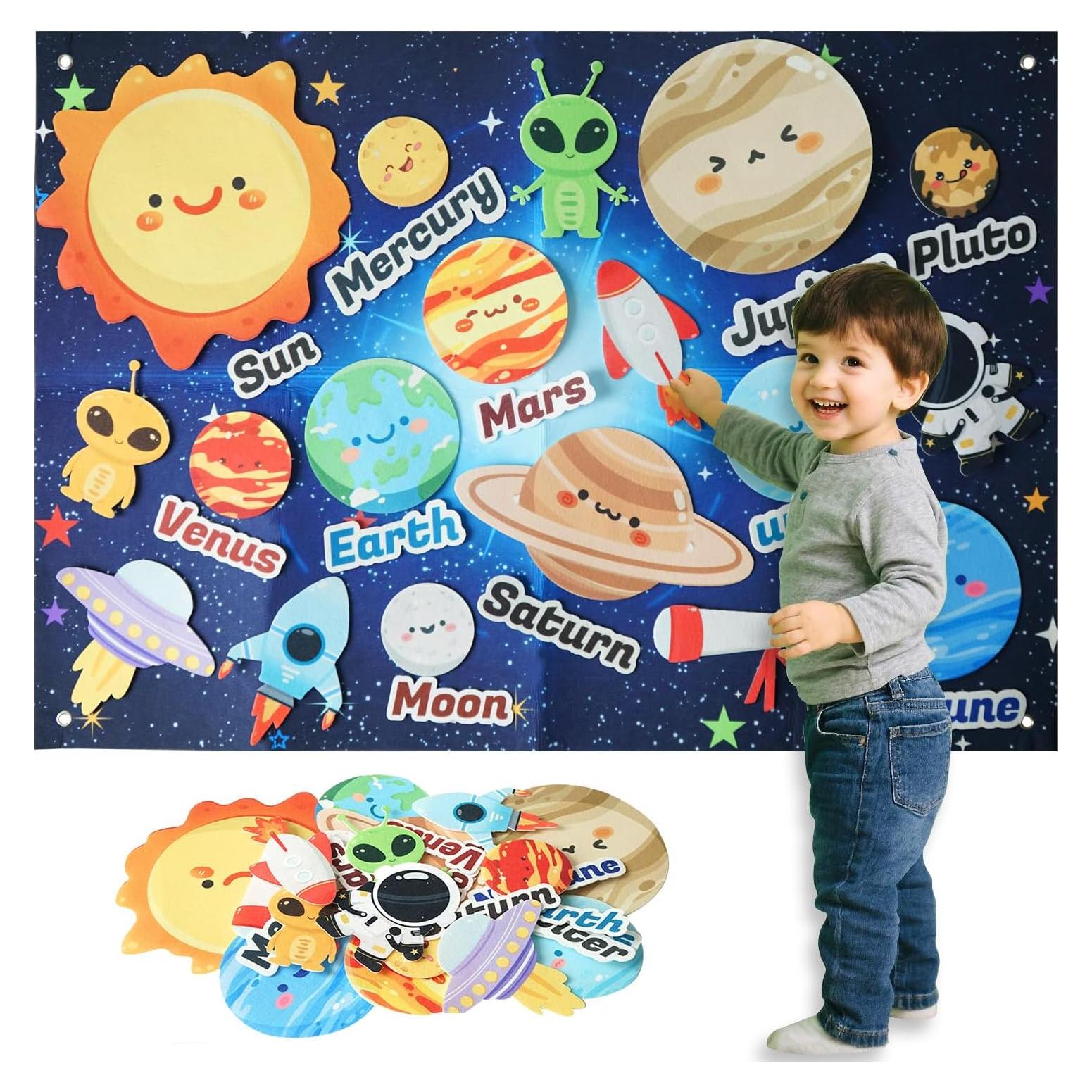 Juego Educativo de Sistema Solar KAWITLO 1m con 29 Piezas