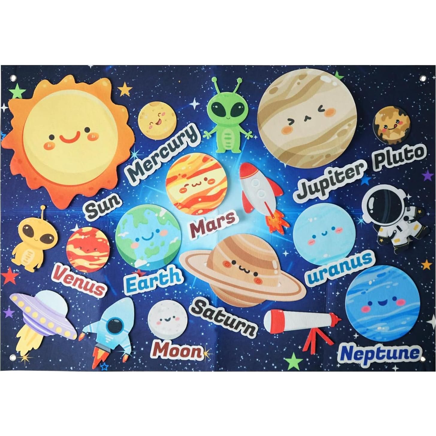 Juego Educativo de Sistema Solar KAWITLO 1m con 29 Piezas