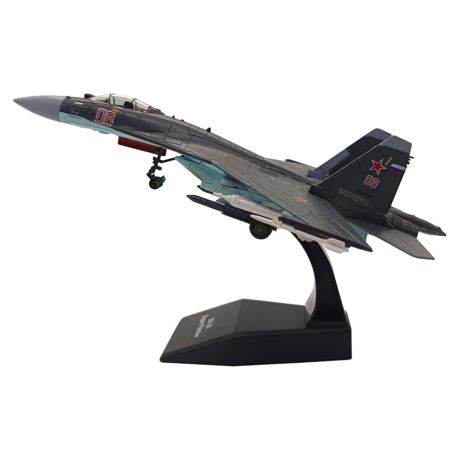 Modelo de avión de combate SU-35 Super Flanker 1:100 metal