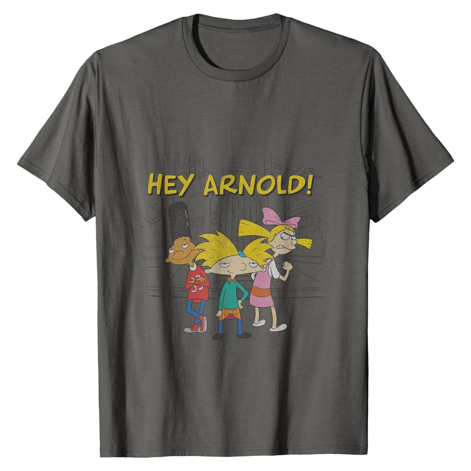 Camiseta Hey Arnold Nickelodeon Hombre Clásica 136g