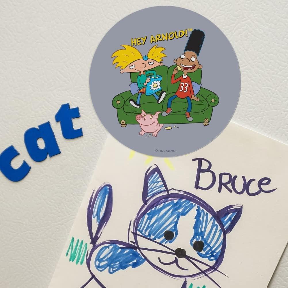 Imán de Vinilo Hey Arnold! Redondo 14cm Multicolor