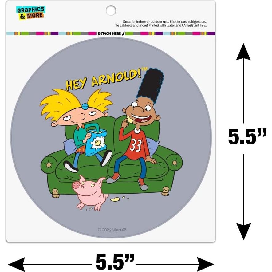 Imán de Vinilo Hey Arnold! Redondo 14cm Multicolor