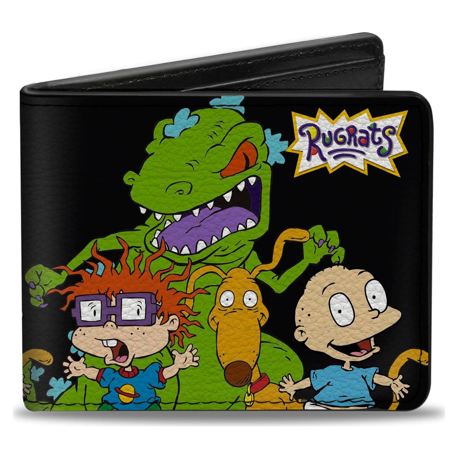 Billetera Bifold Rugrats PU Chuckie Tommy Spike 10x8cm