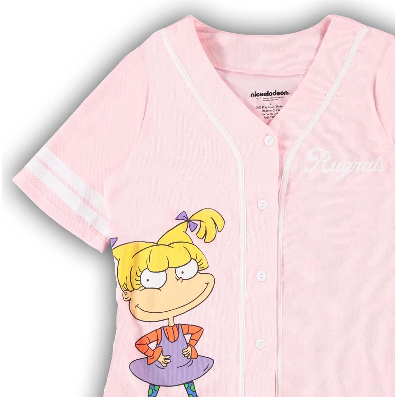 Camisa de Moda para Mujeres Nickelodeon Rugrats Rosa Claro T. Grande