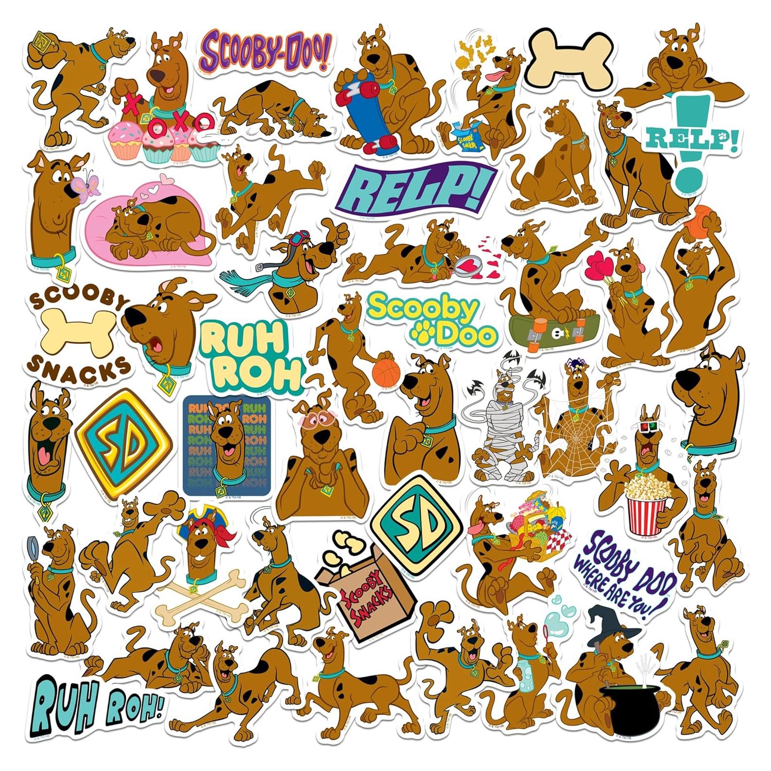 Calcomanías de Vinilo Scooby-Doo! 50ct - Adhesivos para Laptop y Más