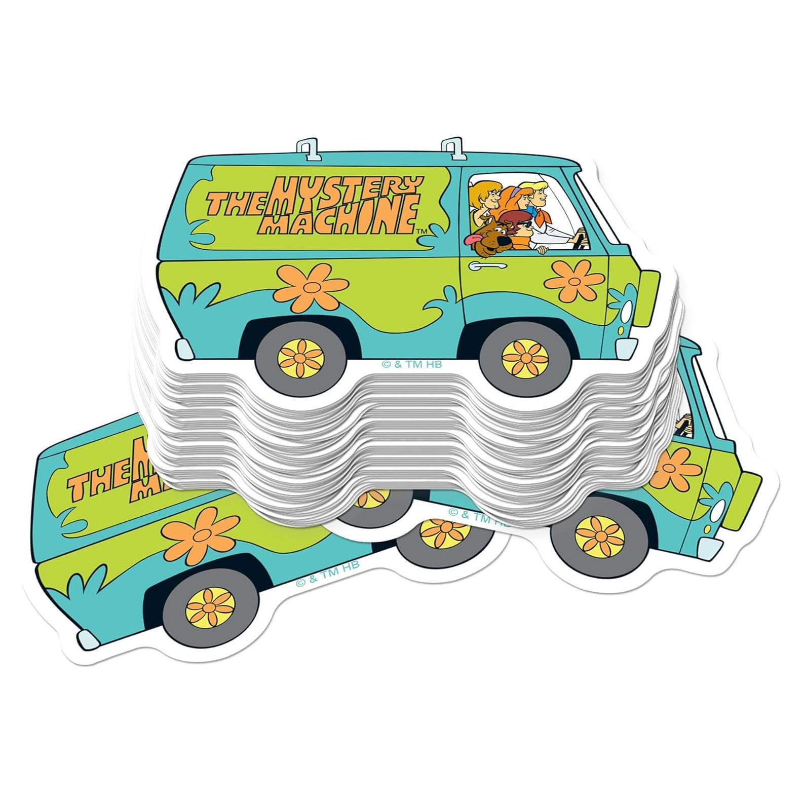 Calcomanías Scooby-Doo Mystery Machine 50ct - Vinilo Resistente