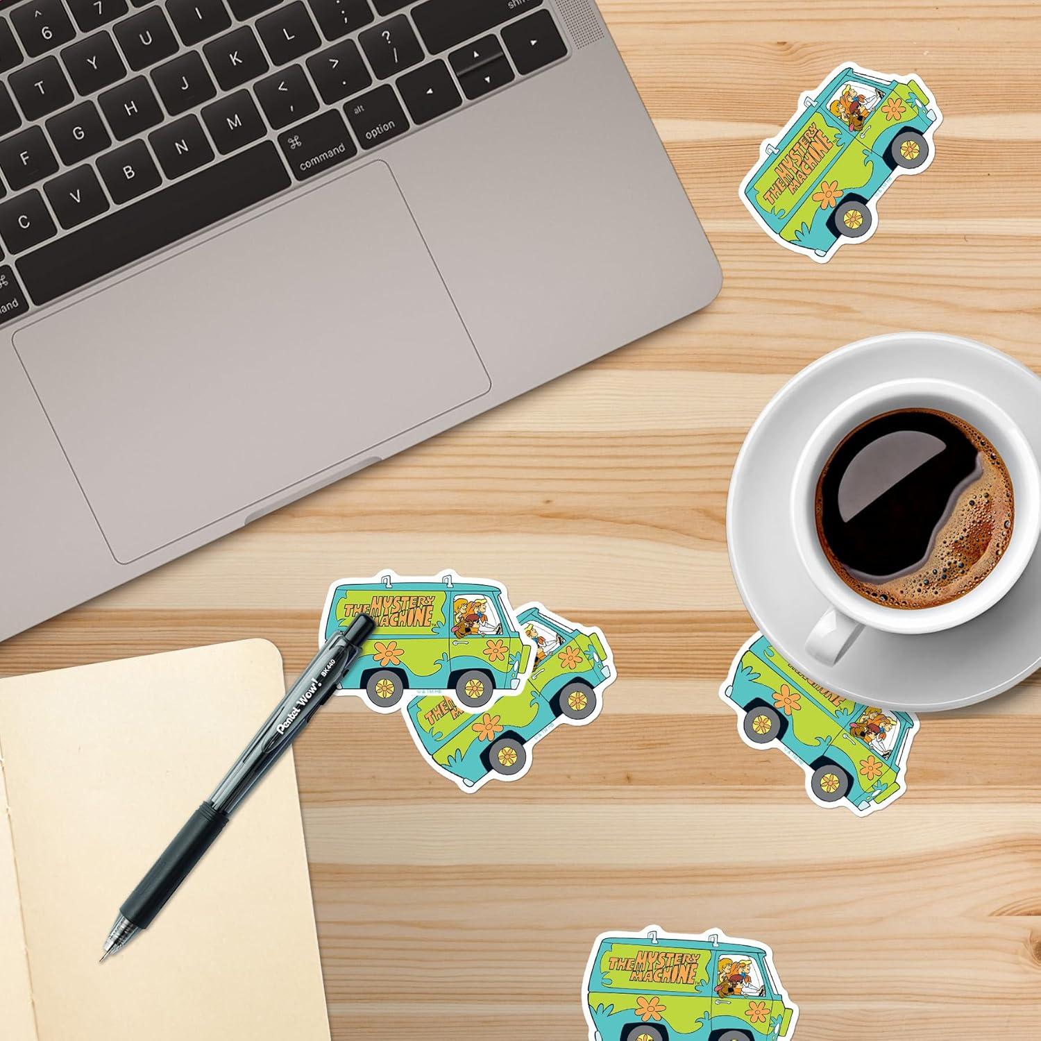 Calcomanías Scooby-Doo Mystery Machine 50ct - Vinilo Resistente