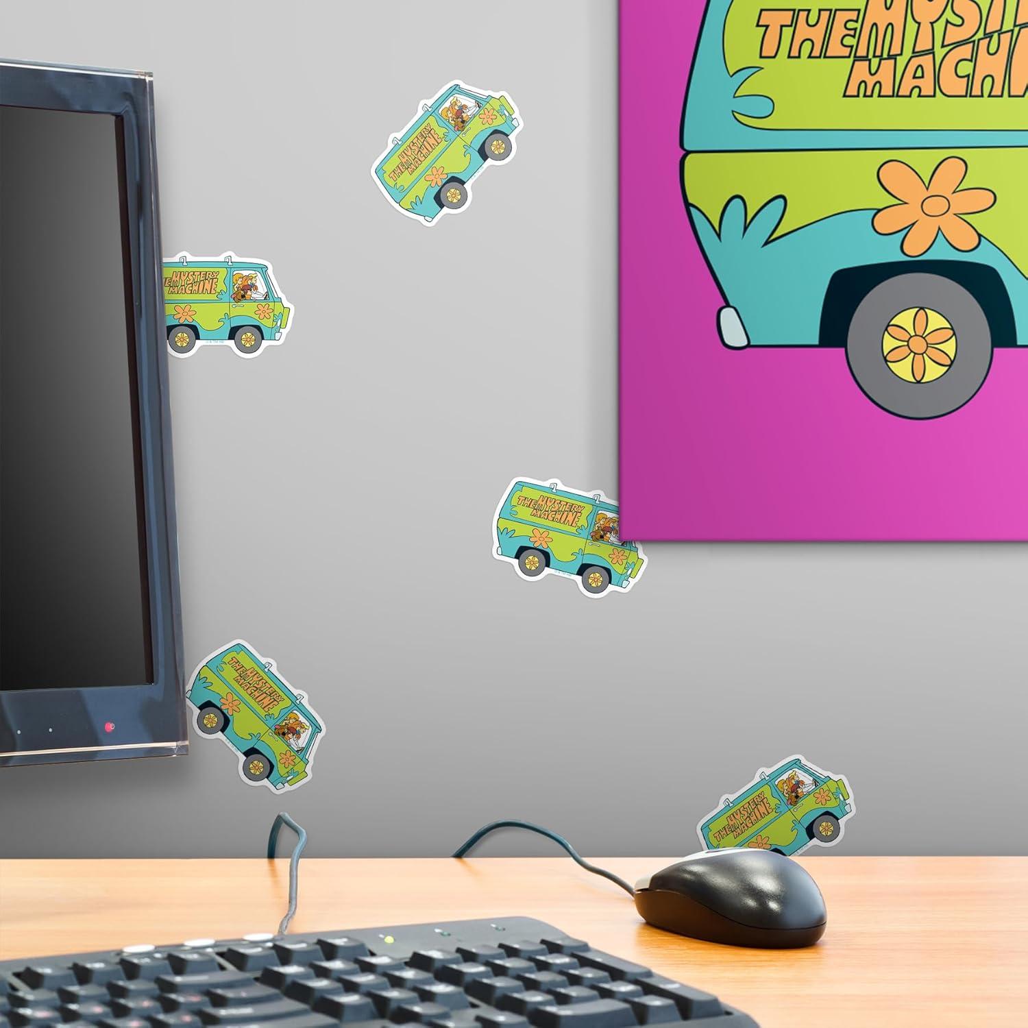 Calcomanías Scooby-Doo Mystery Machine 50ct - Vinilo Resistente