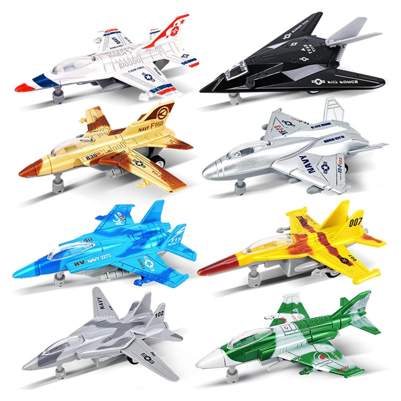 Juguete de Avión Militar OTONOPI 8 en 1 con Luces y Sonidos