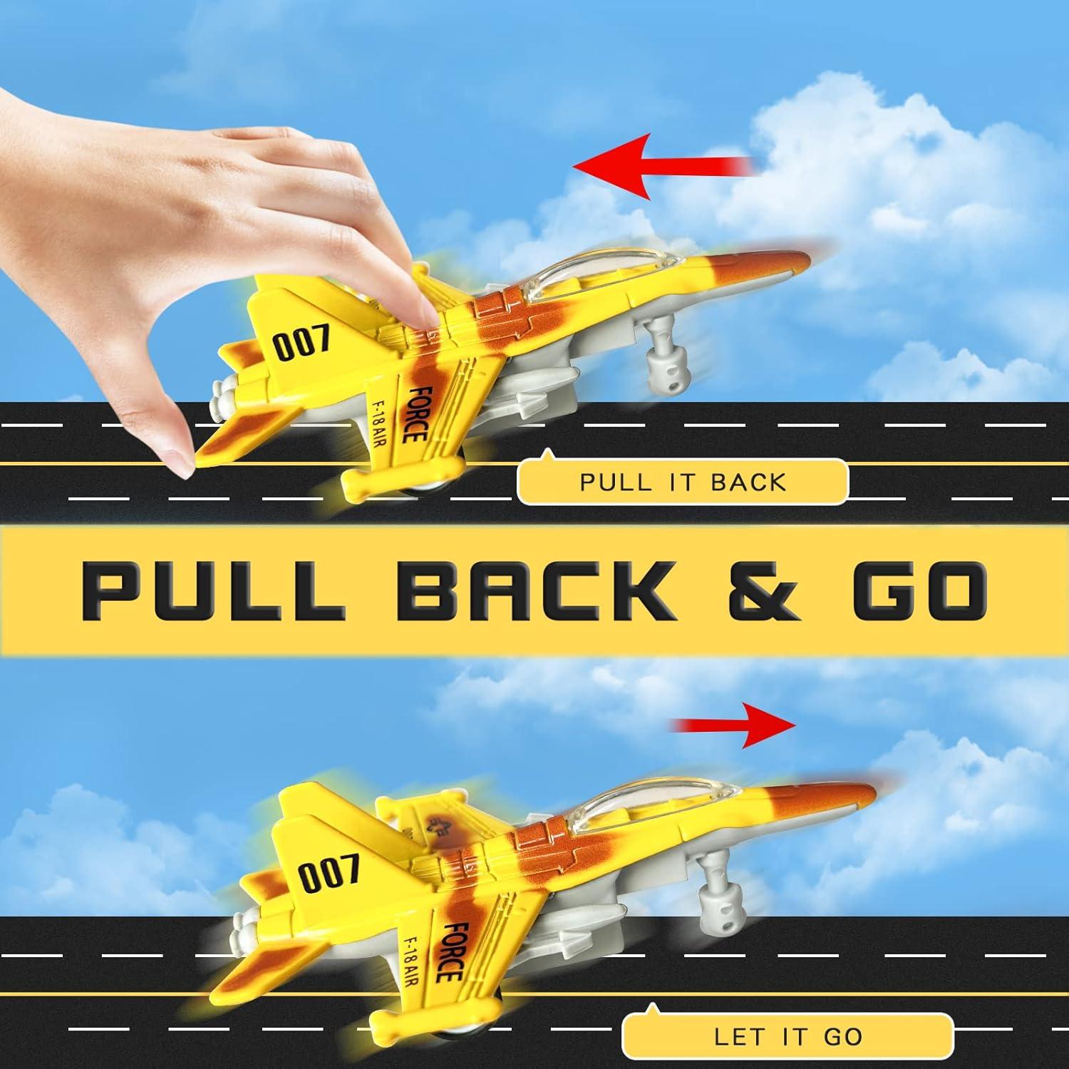 Juguete de Avión Militar OTONOPI 8 en 1 con Luces y Sonidos