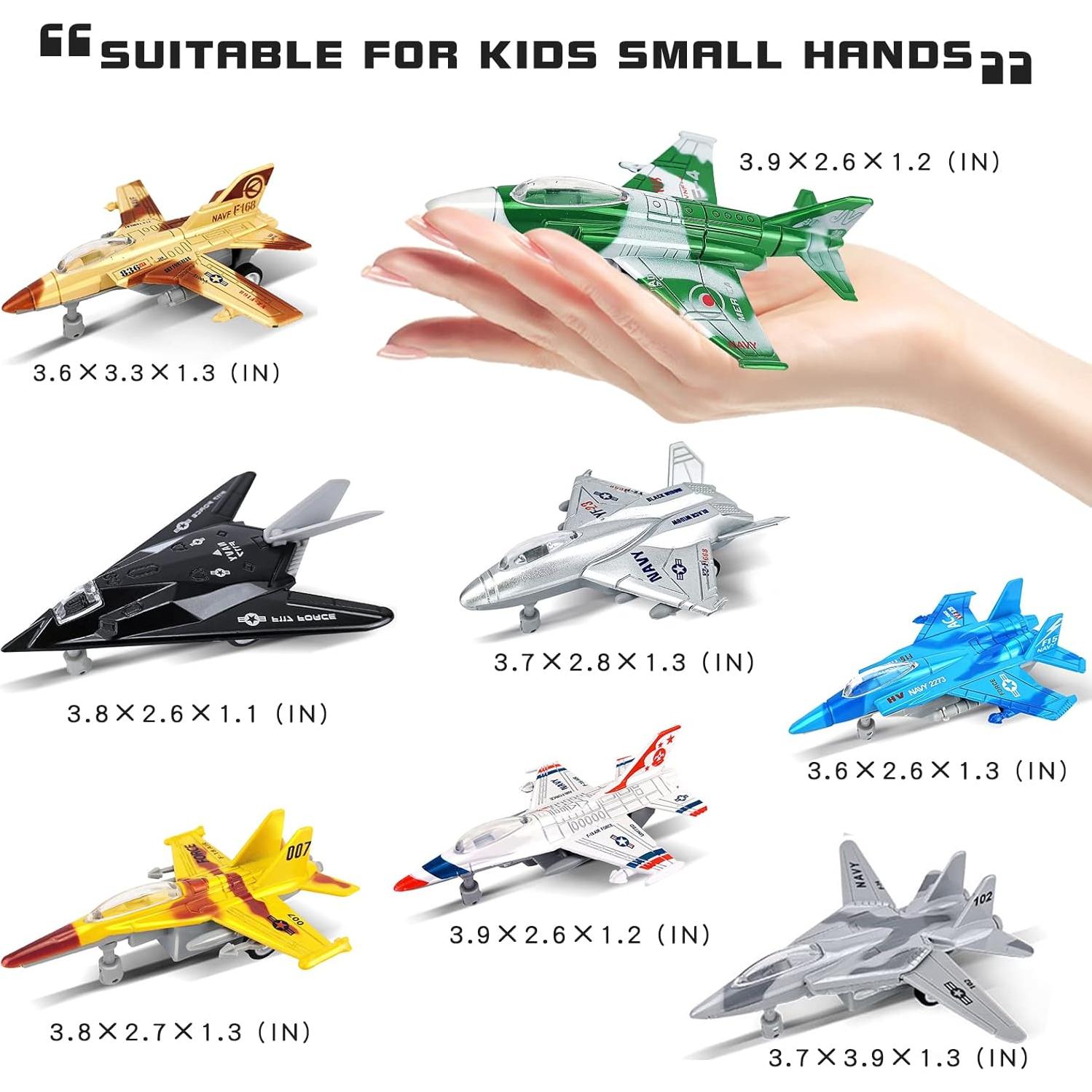 Juguete de Avión Militar OTONOPI 8 en 1 con Luces y Sonidos