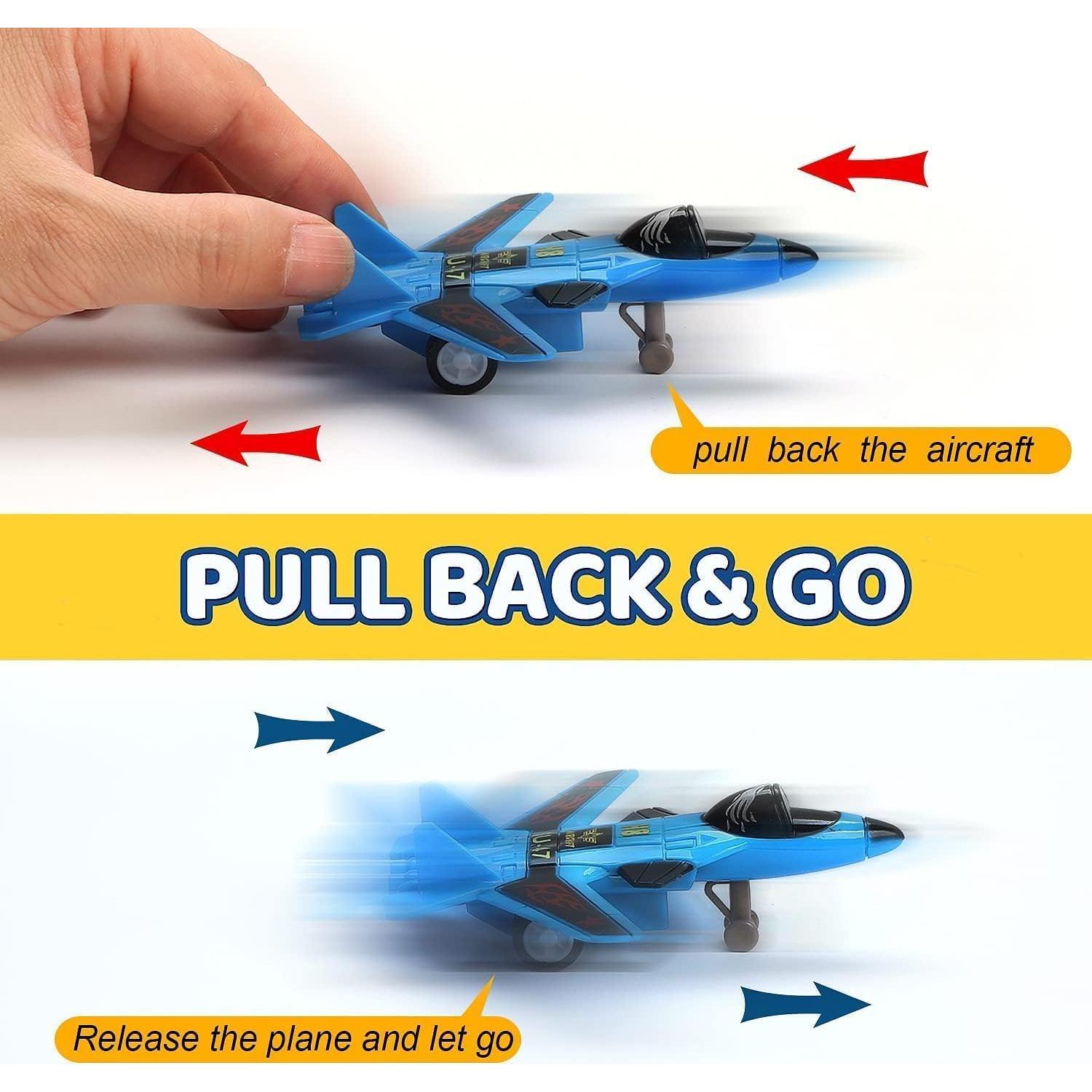 Juguetes de Aviones de Retroceso Liberty Imports - Paquete de 18