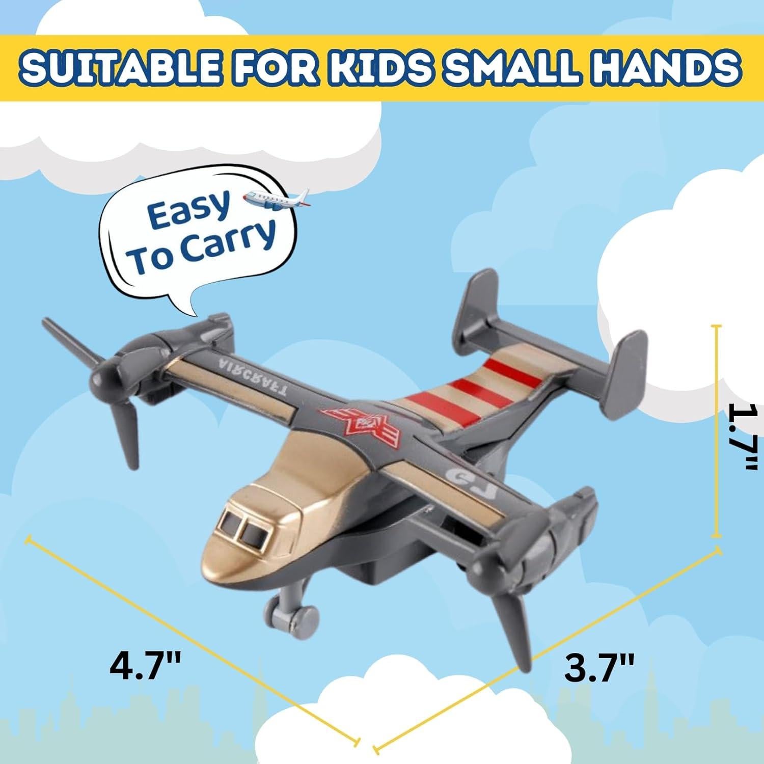 Juguetes de Aviones de Retroceso Liberty Imports - Paquete de 18