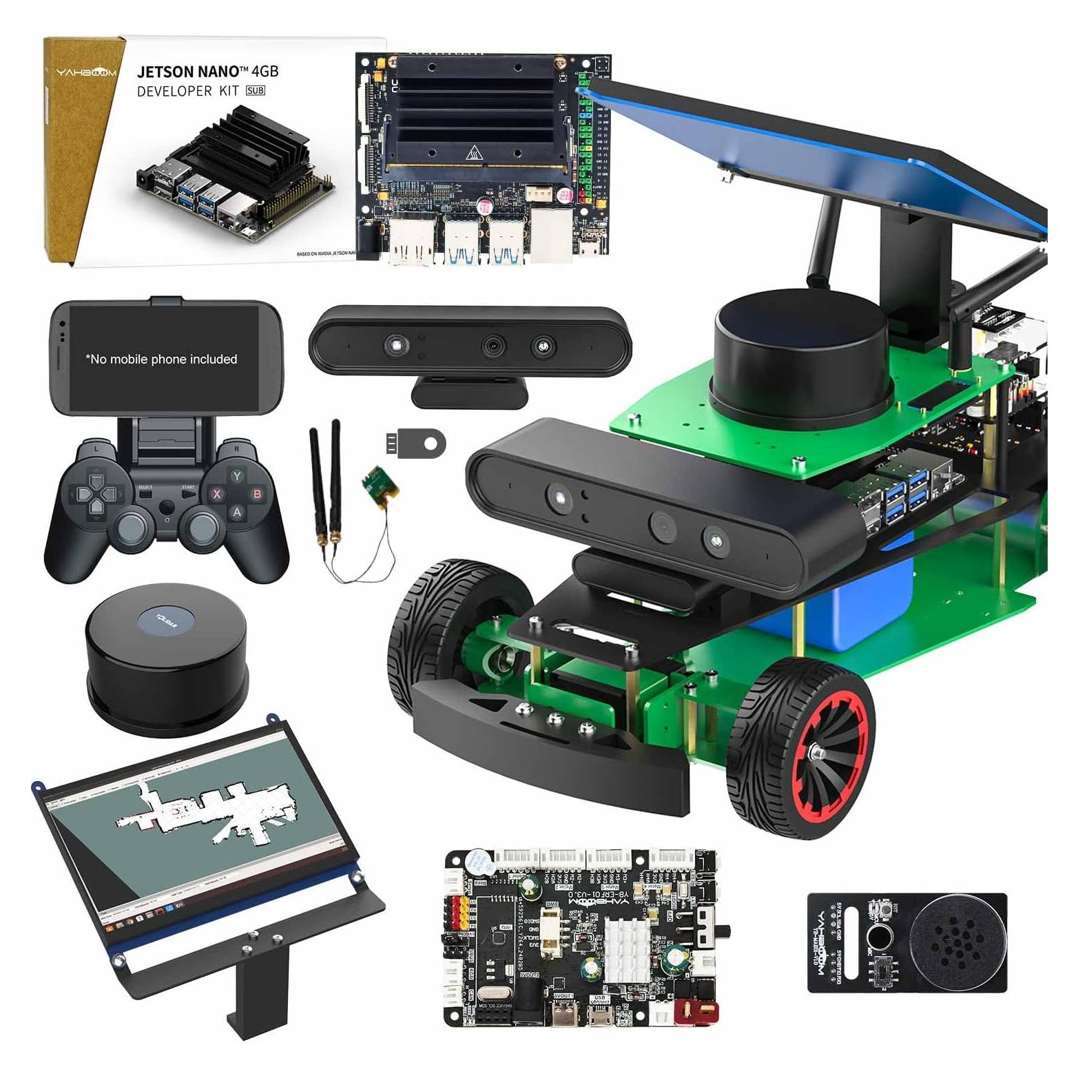 Robot Car Yahboom ROS2 con Jetson Nano y Pantalla 7"