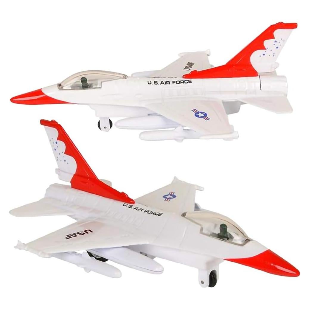 Set de 2 Jets de Combate ArtCreativity F-16 Retroceso 19cm