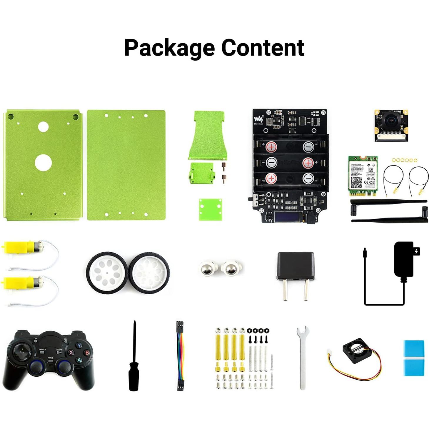 Kit AI JetBot Waveshare para Jetson Nano - Accesorios y Cargador