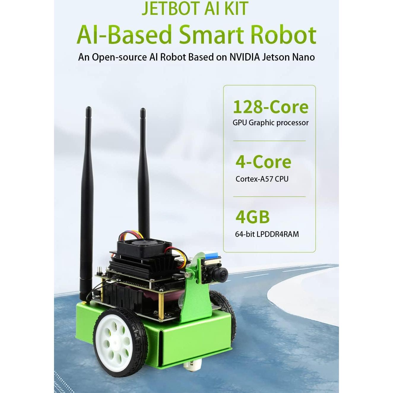 Kit AI JetBot Waveshare para Jetson Nano - Accesorios y Cargador