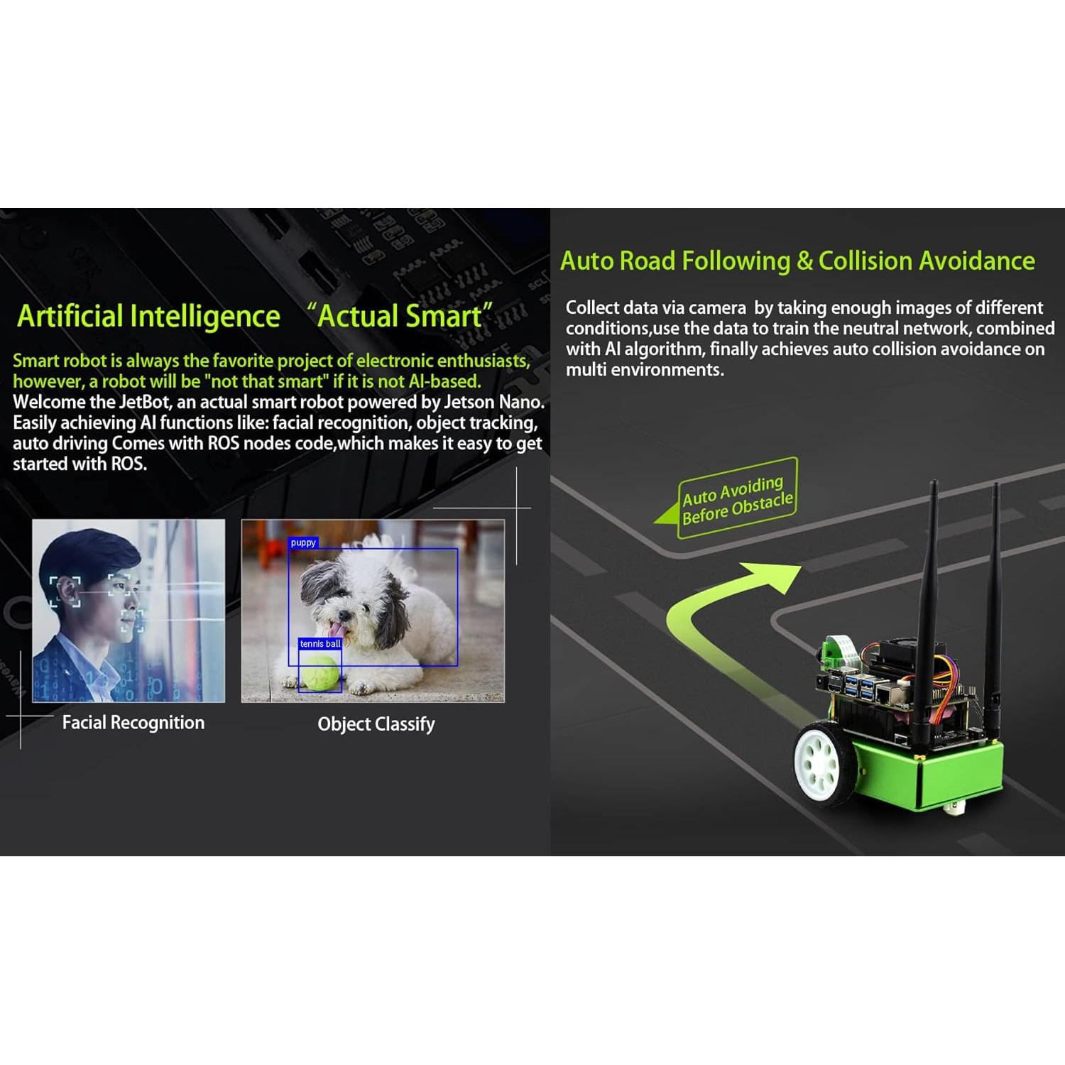 Kit AI JetBot Waveshare para Jetson Nano - Accesorios y Cargador