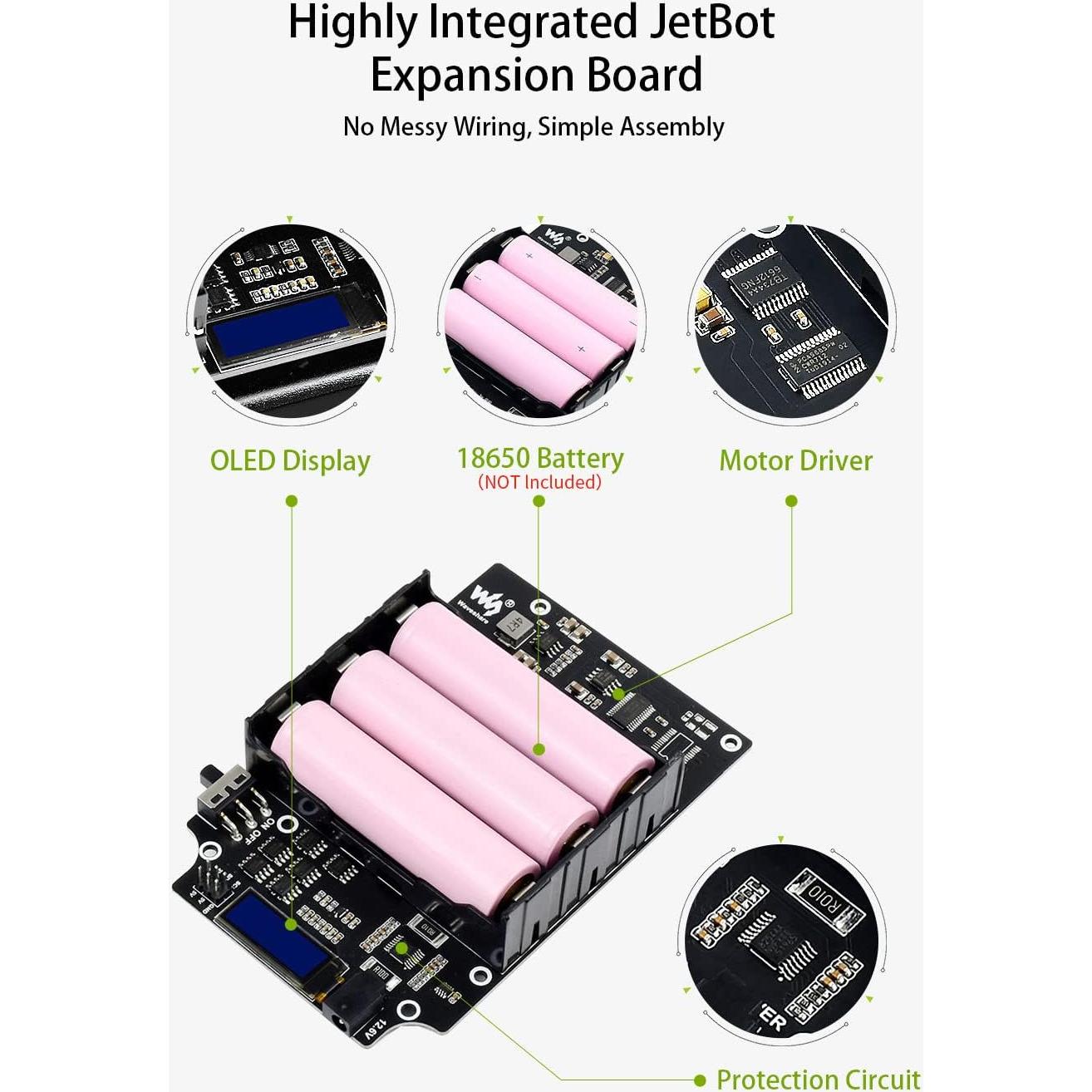 Kit AI JetBot Waveshare para Jetson Nano - Accesorios y Cargador