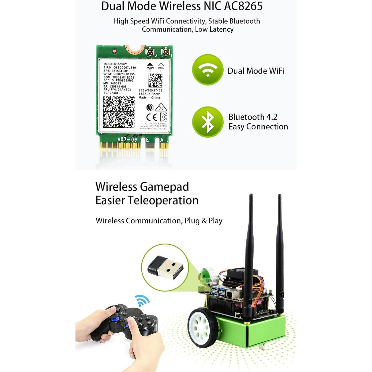 Kit AI JetBot Waveshare para Jetson Nano - Accesorios y Cargador