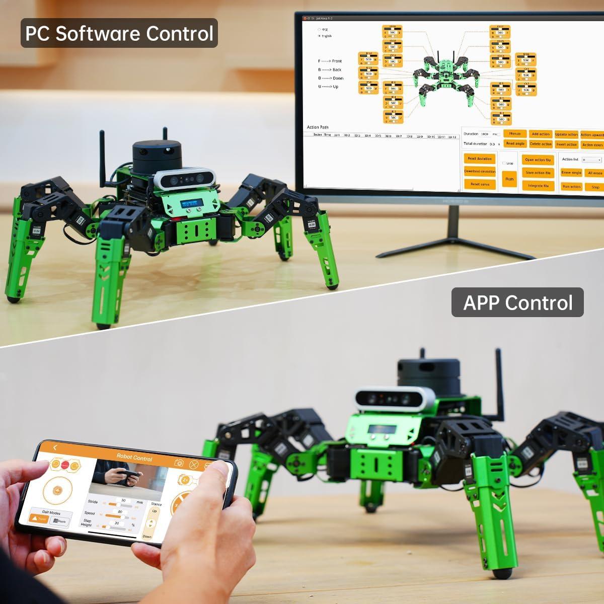 Robot Hexápodo Hiwonder JetHexa con Lidar y Cámara 3D