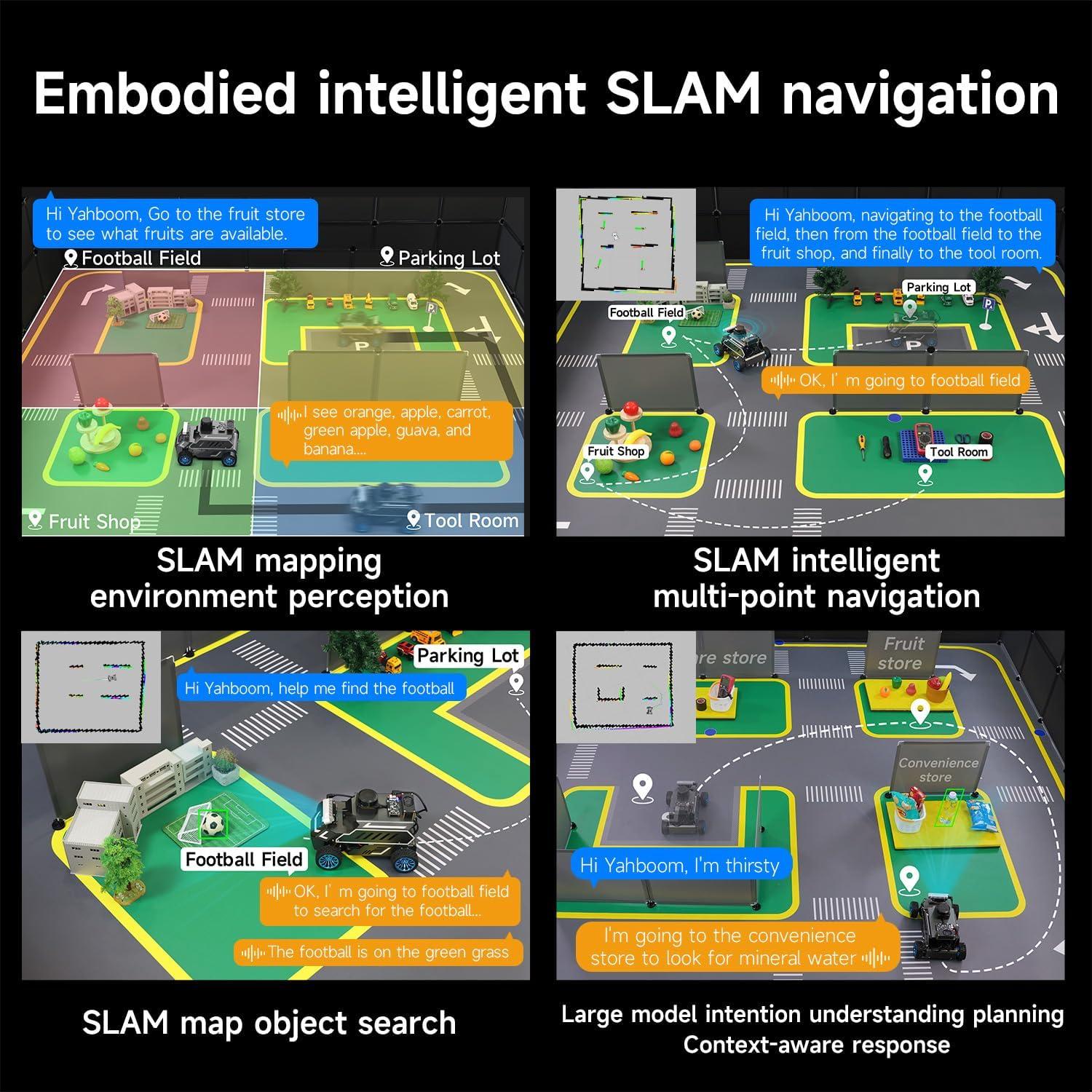 Robot AI Yahboom Rosmaster A1 8GB con Lidar y SLAM