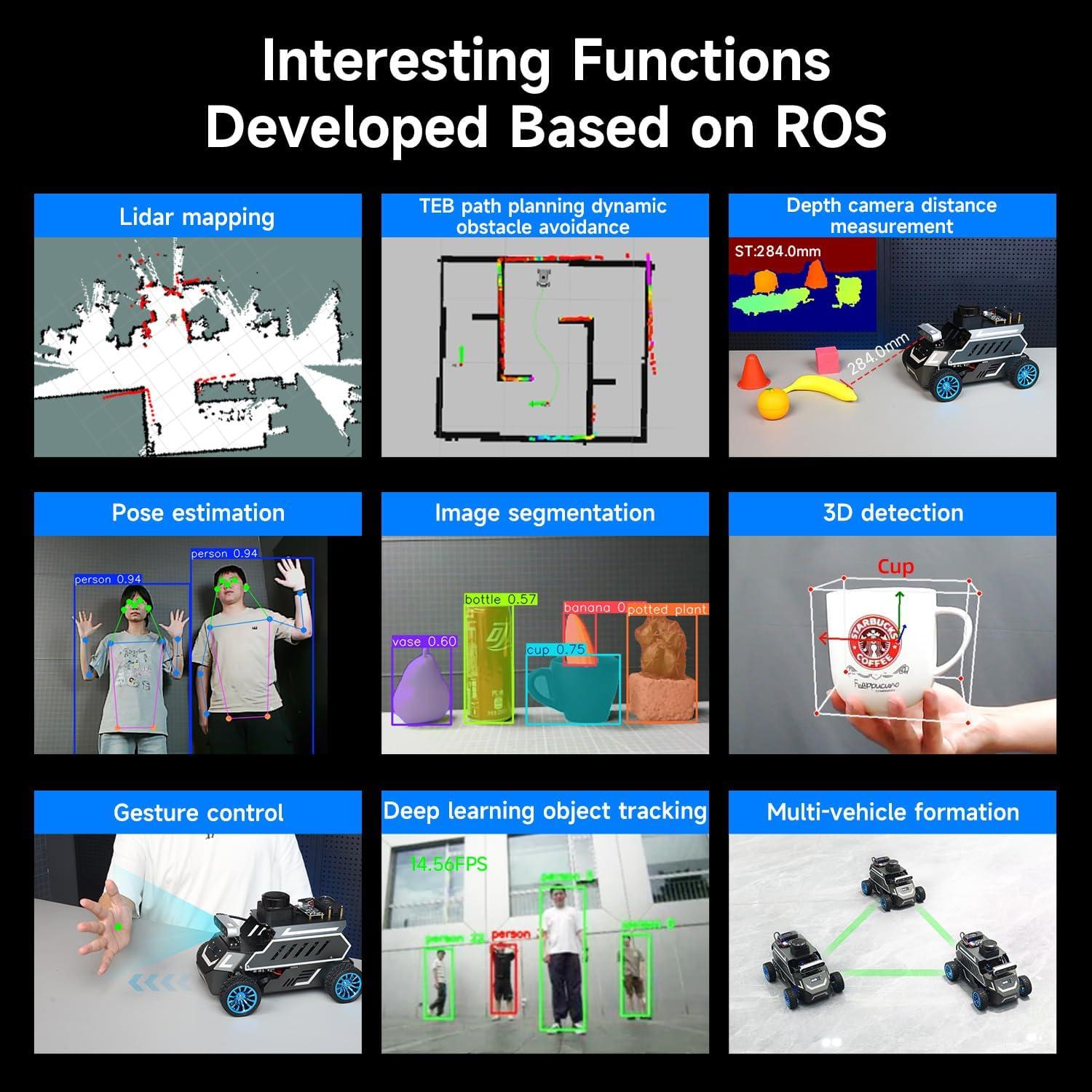 Robot AI Yahboom Rosmaster A1 8GB con Lidar y SLAM