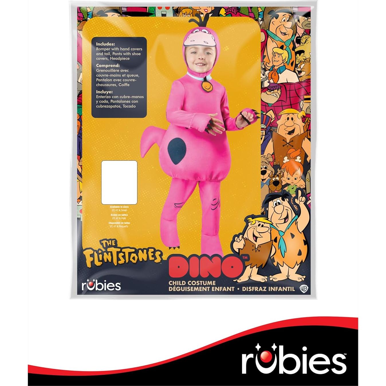 Disfraz de Dino Rubie's para Niños Unisex 2T - Los Picapiedra